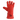 Red welding glove in cowhide split leather