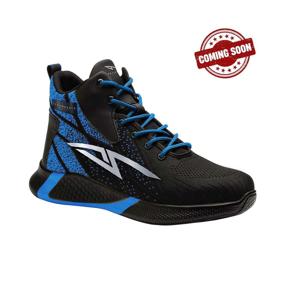 Neon Safety Shoes Blue Shock S3 High
