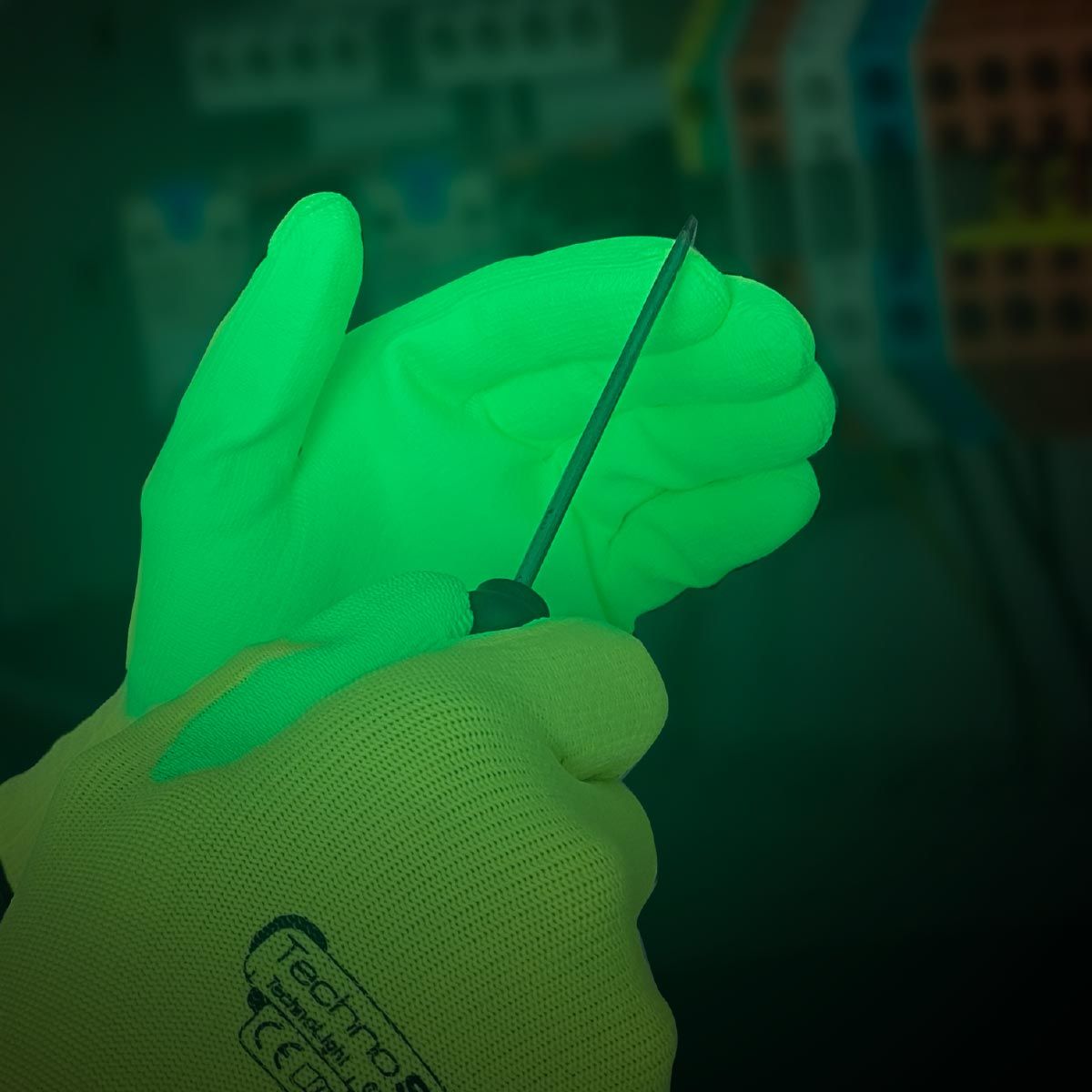 Technolight - Guanto spalmato in poliuretano fluorescente