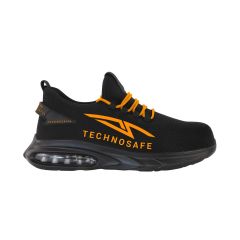Neon Safety Shoes Dark Mode Black Orange Shock S1P