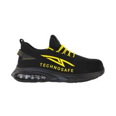 Neon Safety Shoes Dark Mode Black Yellow Shock S1P